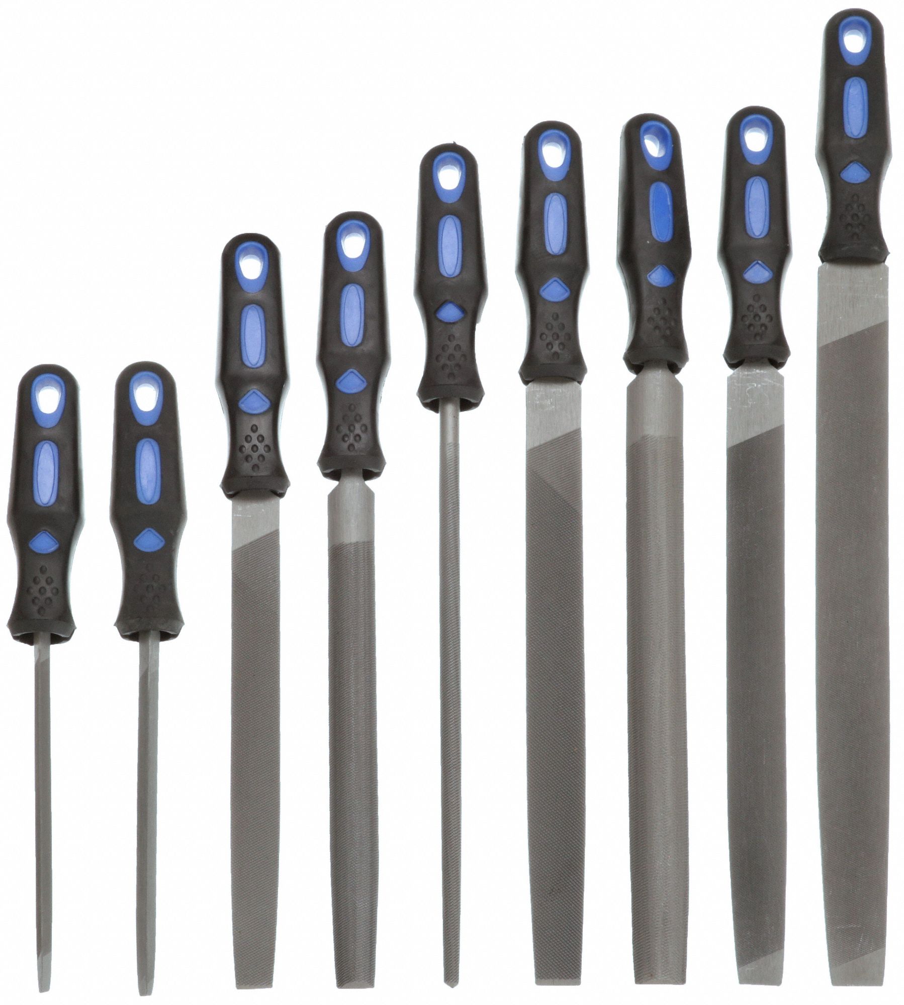 Includes Handle, 9 Pieces, File Set - 1NFK8|1NFK8 - Grainger