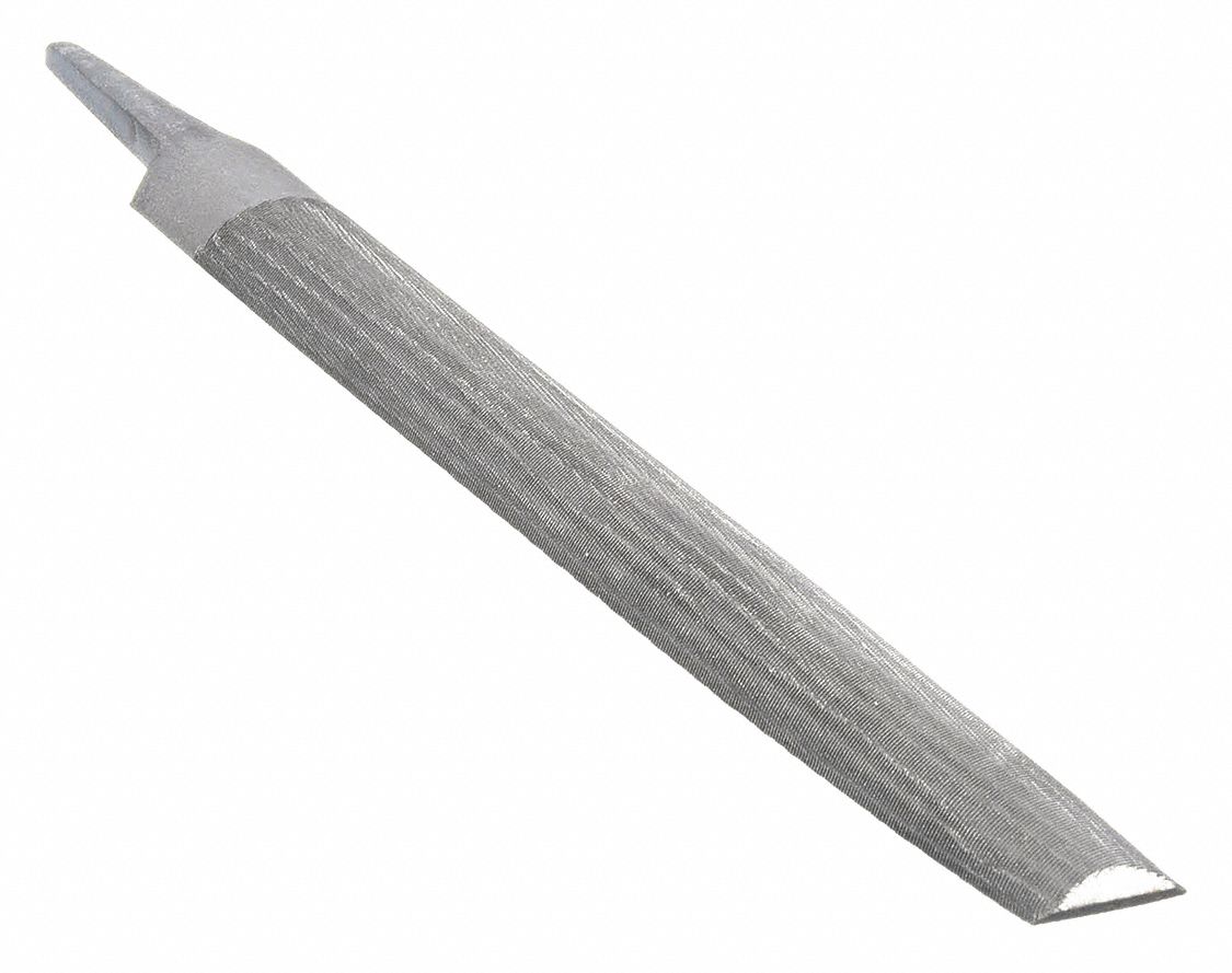 MACHINISTS FILE, DOUBLE-CUT, SAFE EDGE CUT, SMOOTH CUT, 10 IN L WITHOUT TANG, 15/16 IN W, 1NFR7