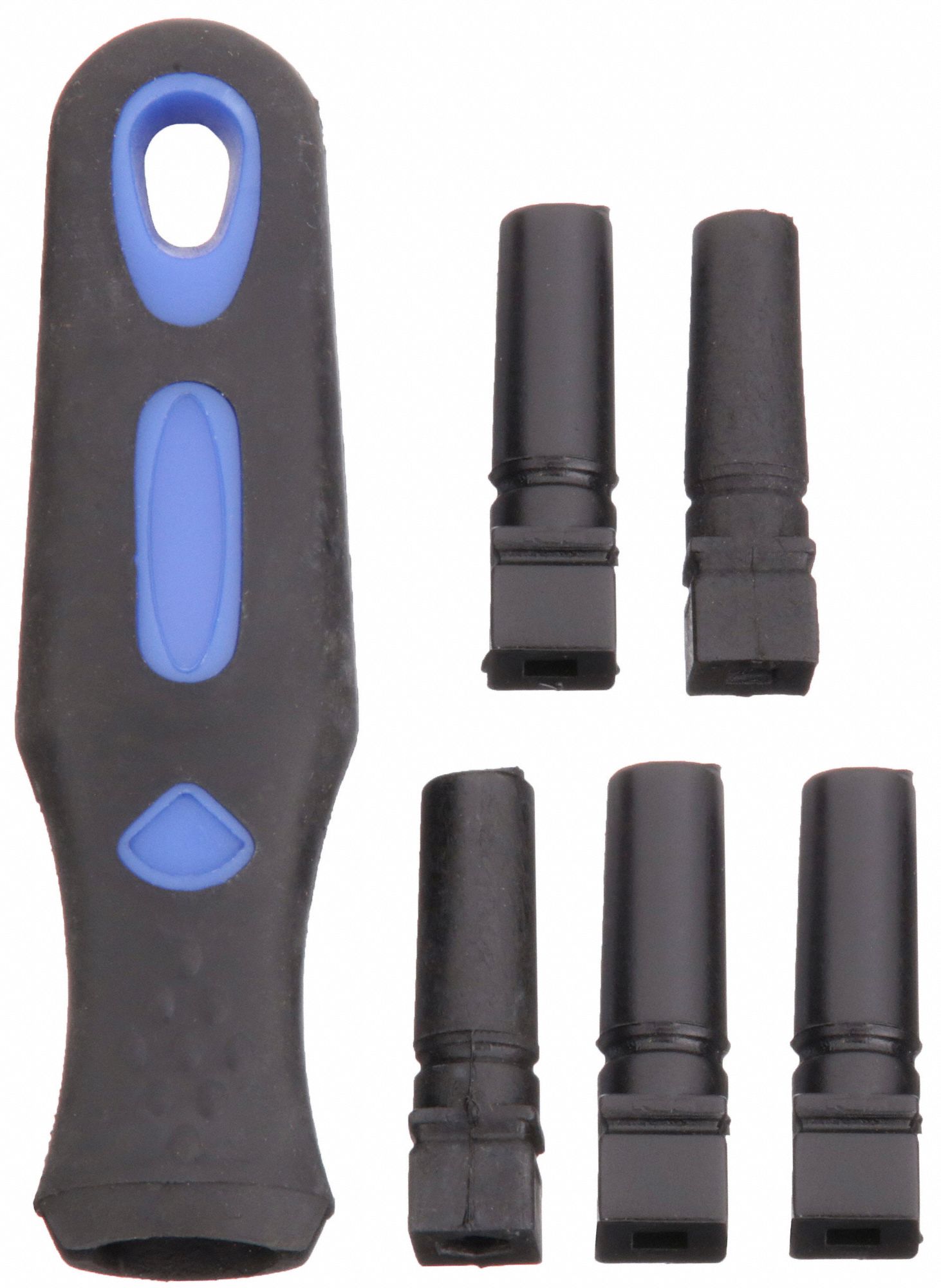 FILE HANDLE, TAPERED, RUBBER, PUSH-ON, 4 9/16 IN OVERALL L, FOR 10 IN/12 IN FILE L