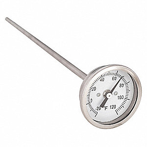 BIMETAL THERMOM,2 IN DIAL,-20 TO 12