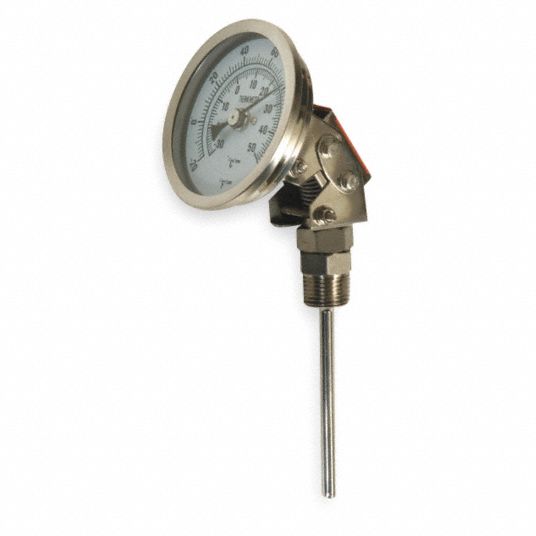 Grainger Approved Dial Thermometer To 1 F 30 To 50 C Stem Length 4 In 3 In 1 2 In Npt 1nga4 1nga4 Grainger