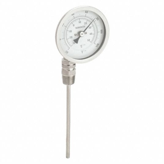 -20°F to 120°F /-30°C to 50°C, ±1% Accuracy, Dial Thermometer - 1NGB2 ...