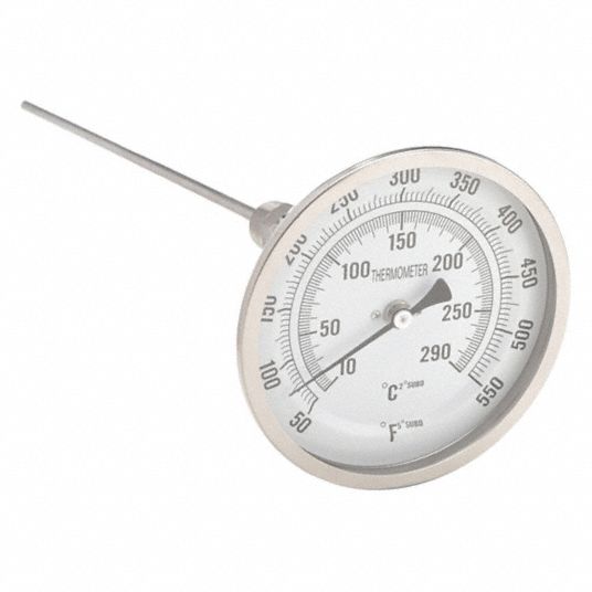 Adj-Angle, 50° to 550°F/10° to 290°C, Dial Thermometer - 1NGC7 