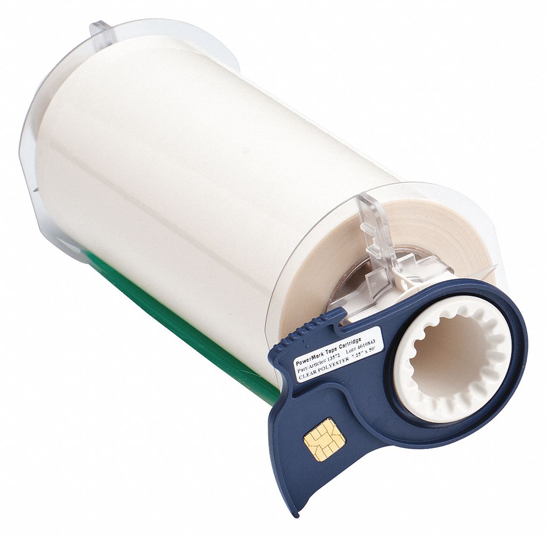 Continuous Label Stock: 7 in x 50 ft, Polyester, Clear (Gloss), Indoor/Outdoor