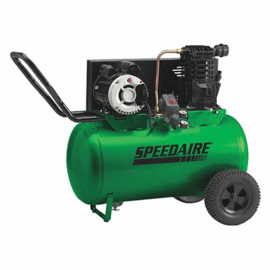 Oil lubricated portable air shop compressor