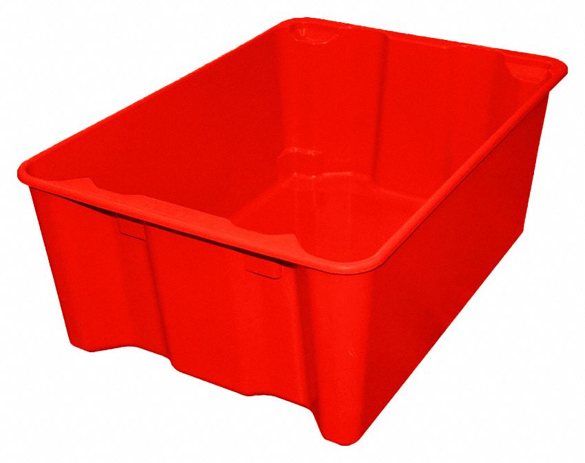 MOLDED FIBERGLASS, 14.96 gal, 25 1/4 in x 18 in x 10 in, Stack and Nest Container 1NTL3