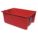 STACKING + NESTING CONTAINER,HD,RED