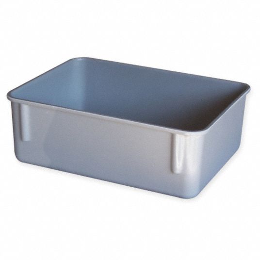 MOLDED FIBERGLASS Nesting Container, Gray, 4 1/8 inH x 11 3/4 inL x 8 3