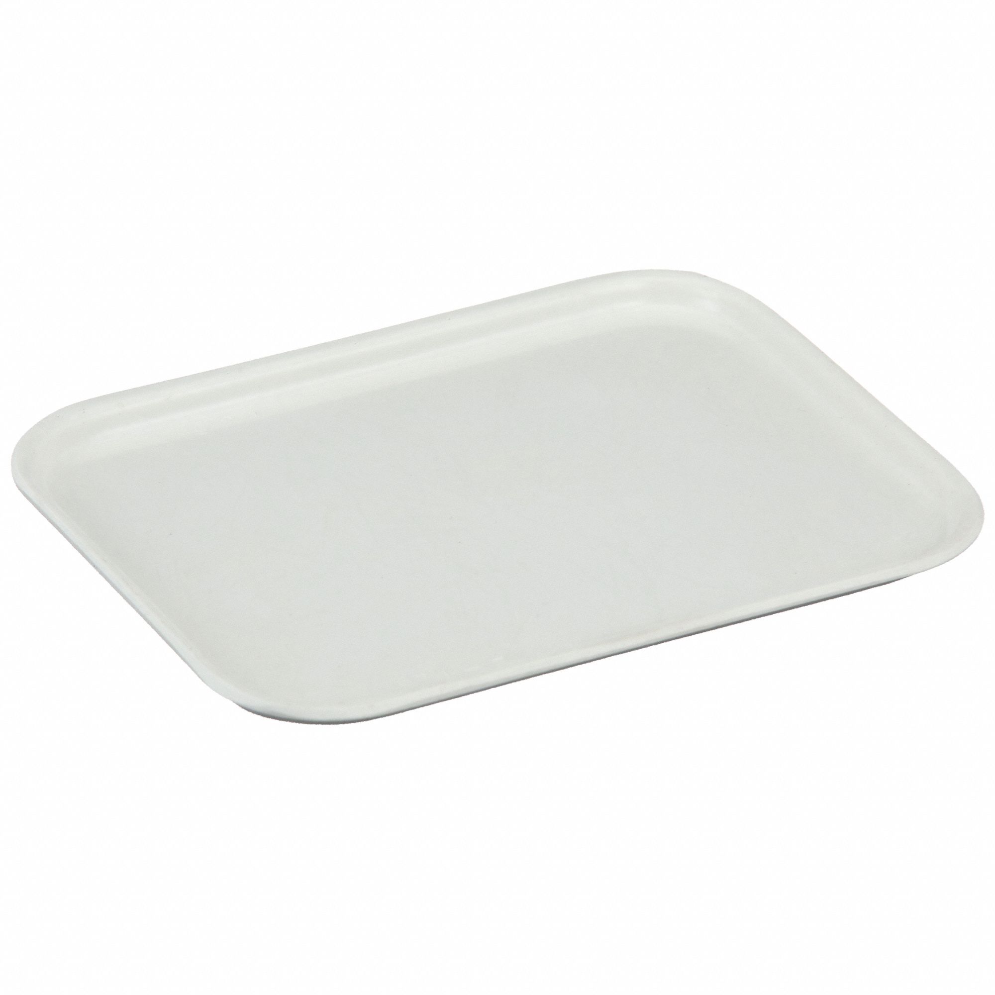 Lid: 6 1/8 in x 4 7/8 in, White, Fiberglass