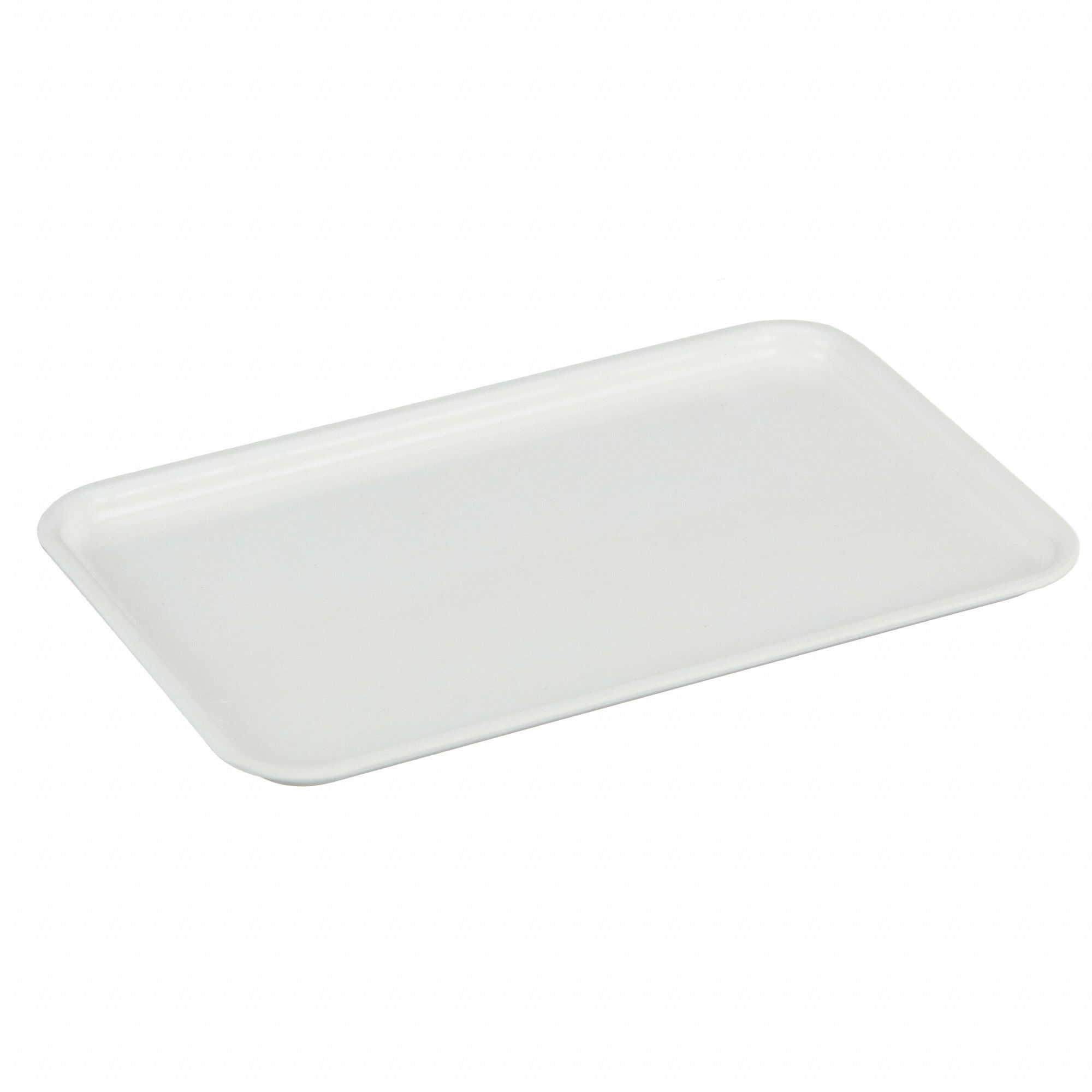 Lid: 9 3/4 in x 6 1/8 in, White, Fiberglass