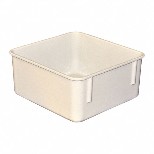 Molded Fiberglass Nesting Container, White, 4-1/2H x 9-3/4L x 9-1/4w, 1ea