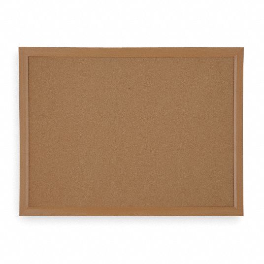 GRAINGER APPROVED Push-Pin Bulletin Board, Cork, 36 inH x 48 inW ...