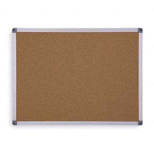 GRAINGER APPROVED Push-Pin Bulletin Board, Cork, 48 inH x 96 inW ...