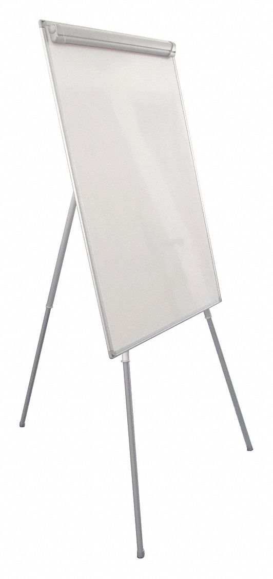 Easel Mounted, 37 1/2 in Dry Erase Ht, Folding Dry Erase Board 1NUR4