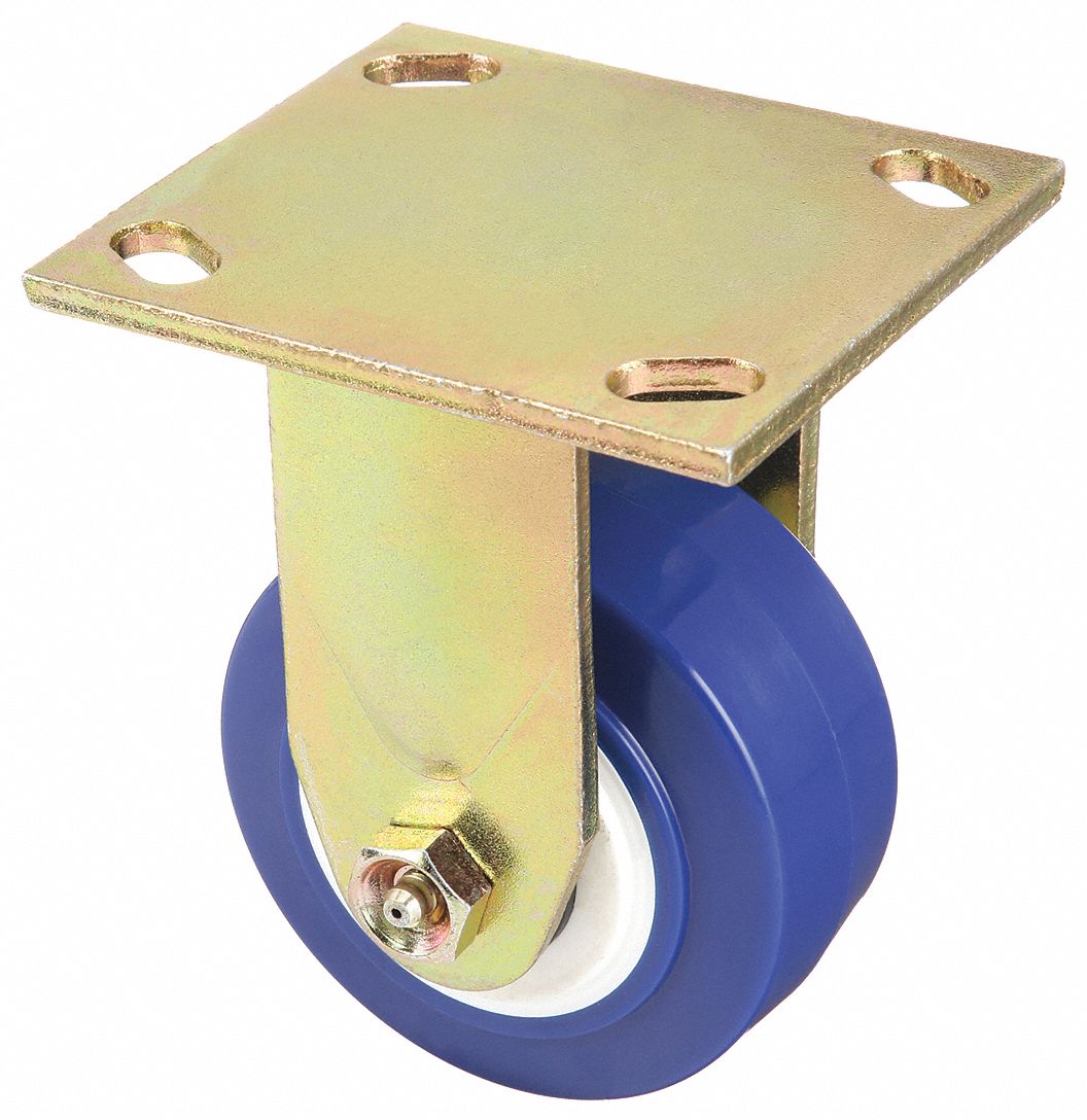 STANDARD PLATE CASTER, 6 IN WHEEL DIAMETER, 900 LB, 7½ IN MOUNTING H, RIGID CASTER