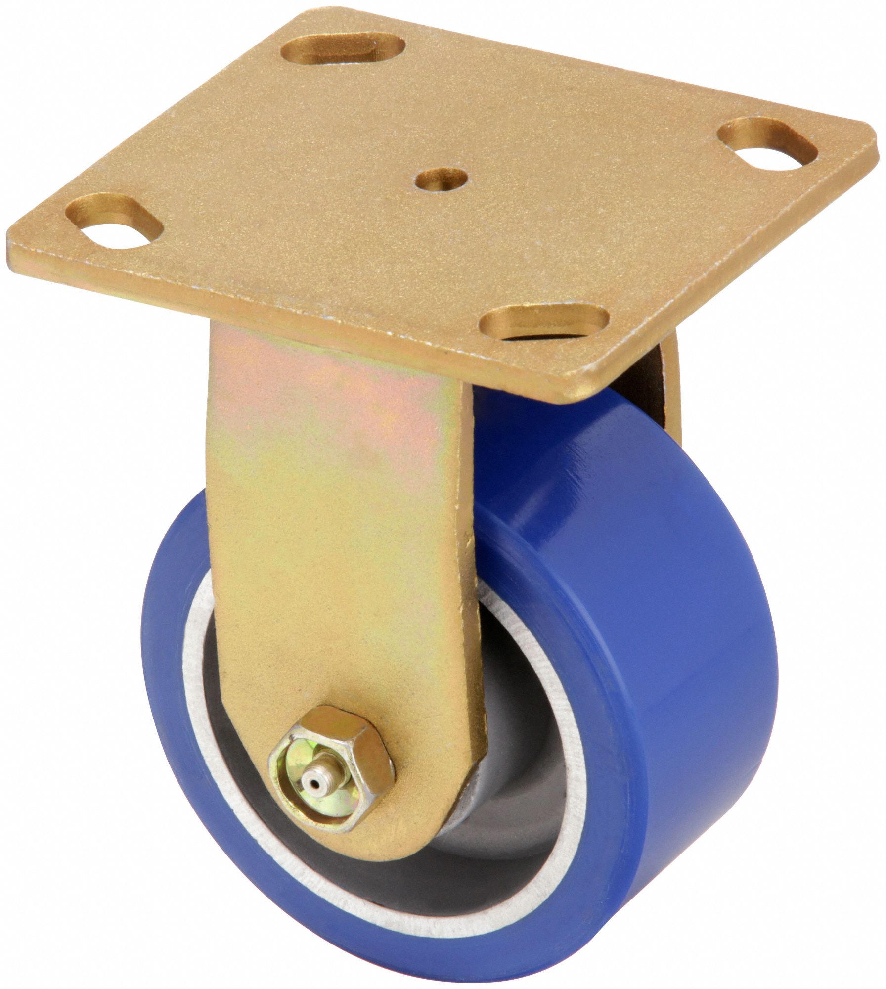 STANDARD PLATE CASTER, 6 IN WHEEL DIAMETER, 900 LB, 7½ IN MOUNTING H, POLYURETHANE