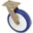 STANDARD PLATE CASTER, 8 IN WHEEL DIAMETER, 900 LB, 9½ IN MOUNTING H, SWIVEL CASTER