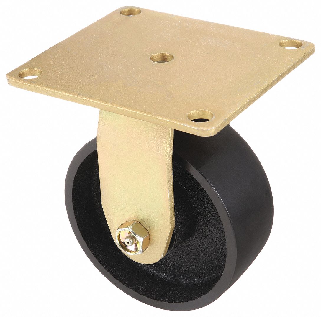 5 in Wheel Dia., 1200 lb, Standard Plate Caster 1NVH61NVH6 Grainger