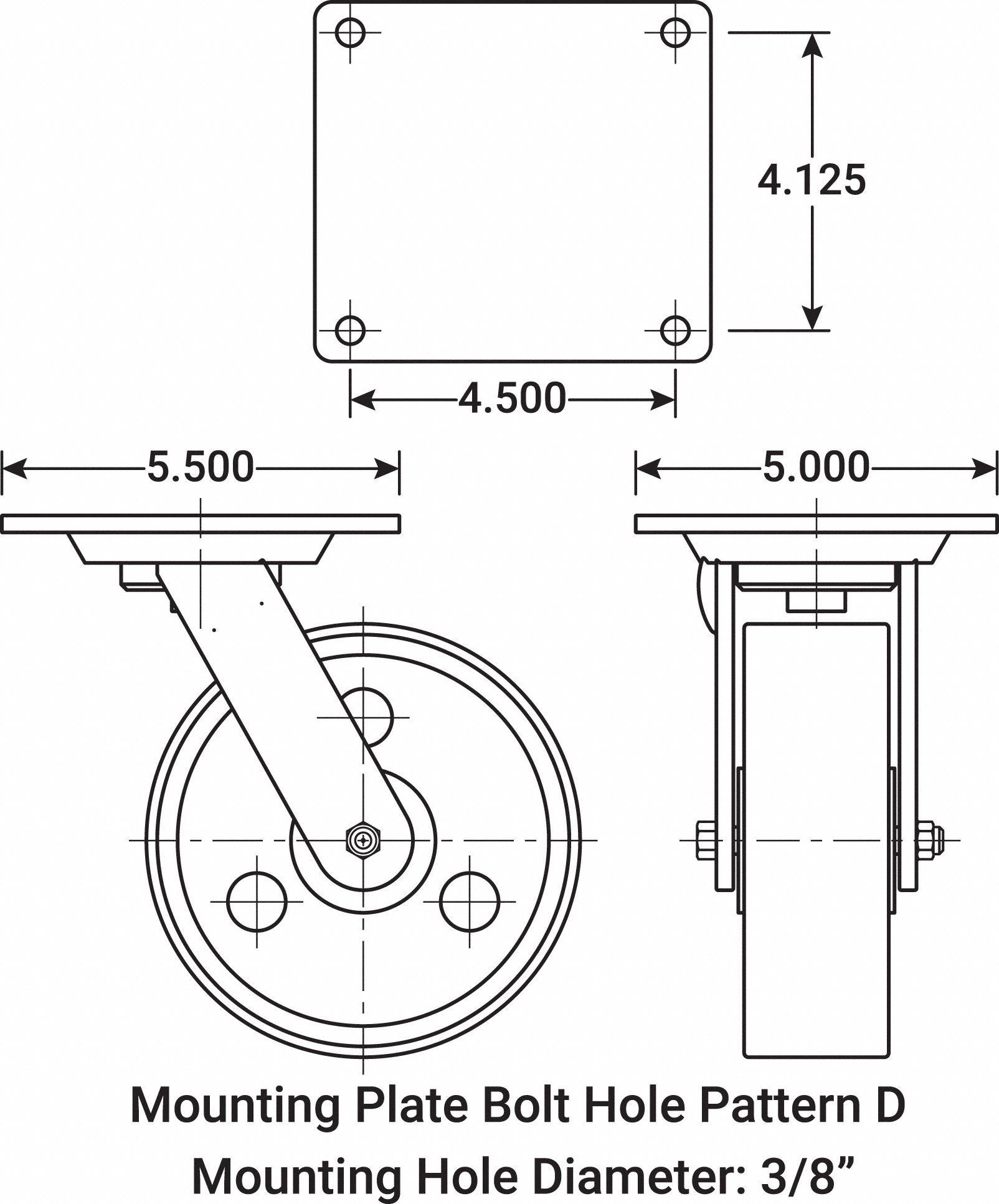 grainger-approved-standard-plate-caster-swivel-polypropylene-650-lb