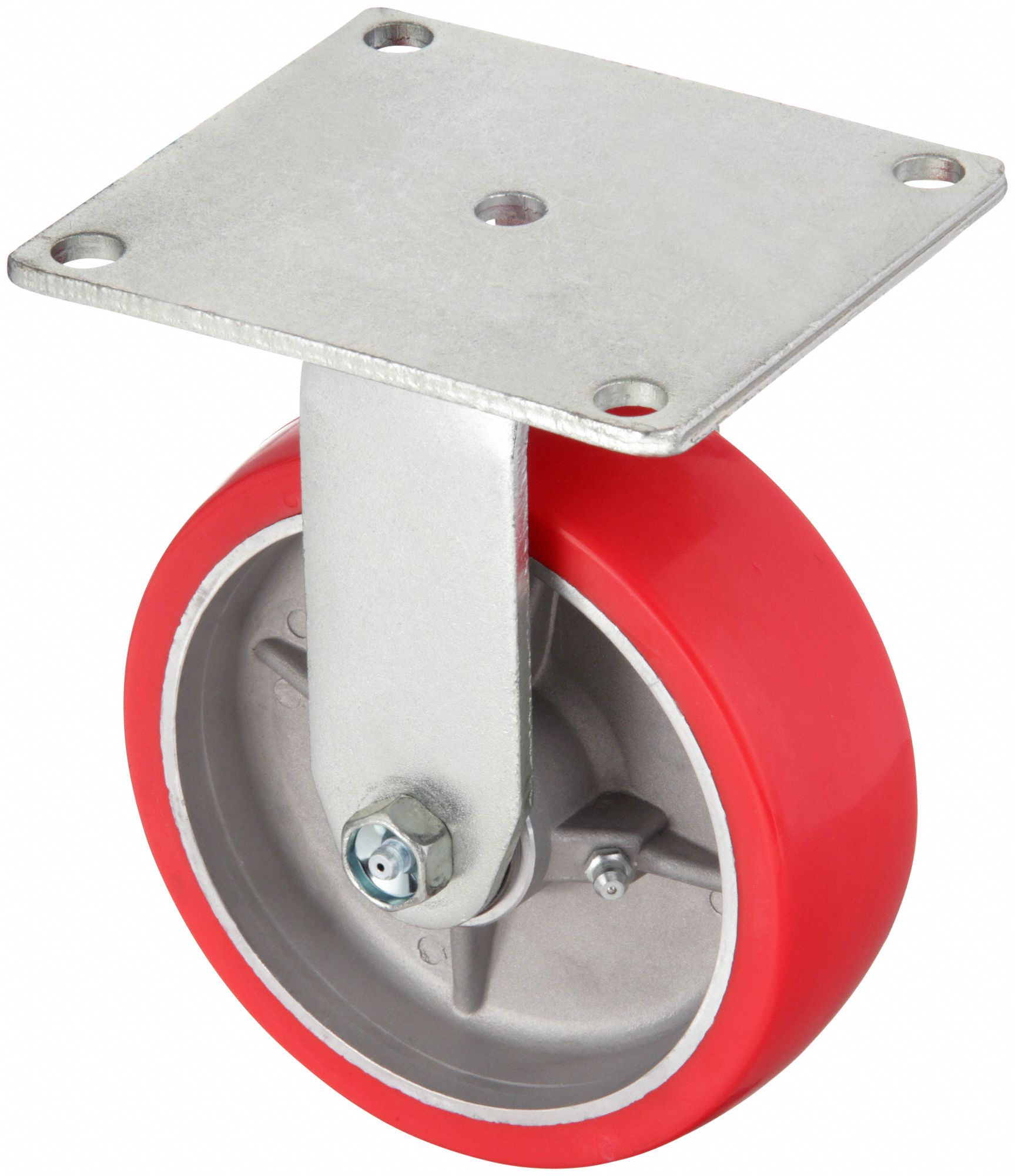STANDARD PLATE CASTER, 6 IN WHEEL DIAMETER, 1200 LB, 7½ IN MOUNTING H, RIGID CASTER