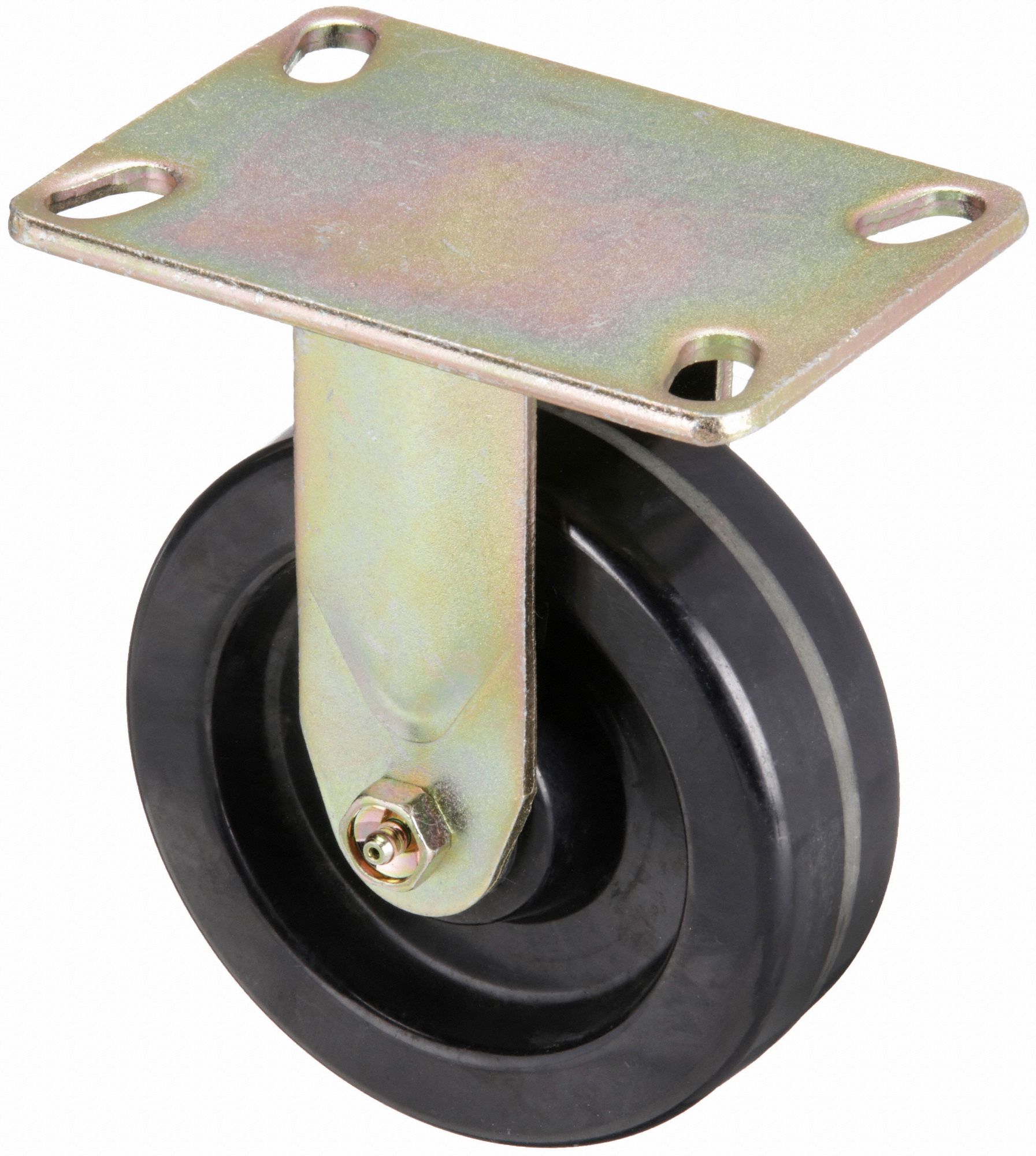 Plate Caster, Rigid, Phenolic, 7 1/2"H