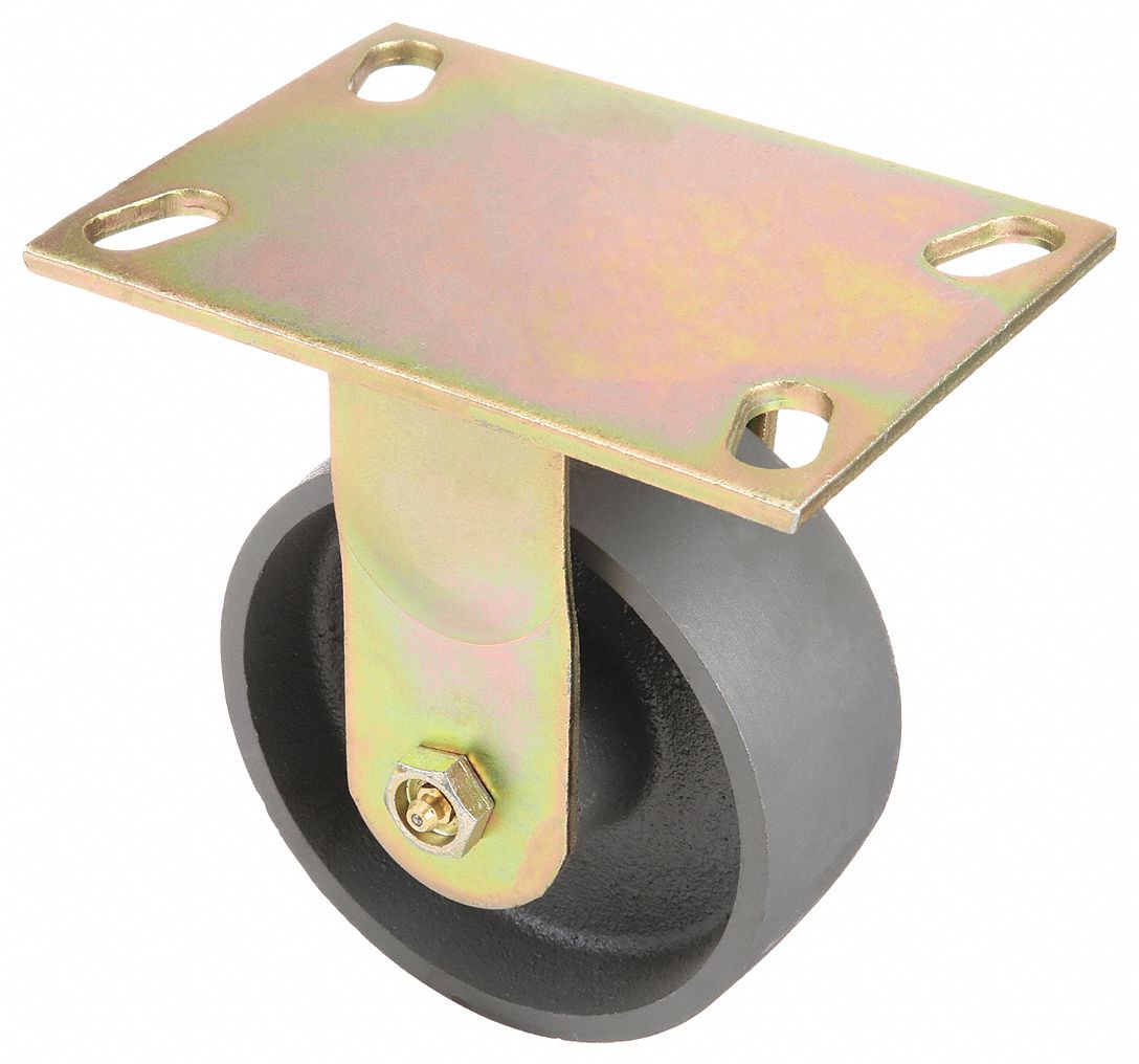 6 In Wheel Dia., 1750 Lb, Standard Plate Caster - 1nvu3