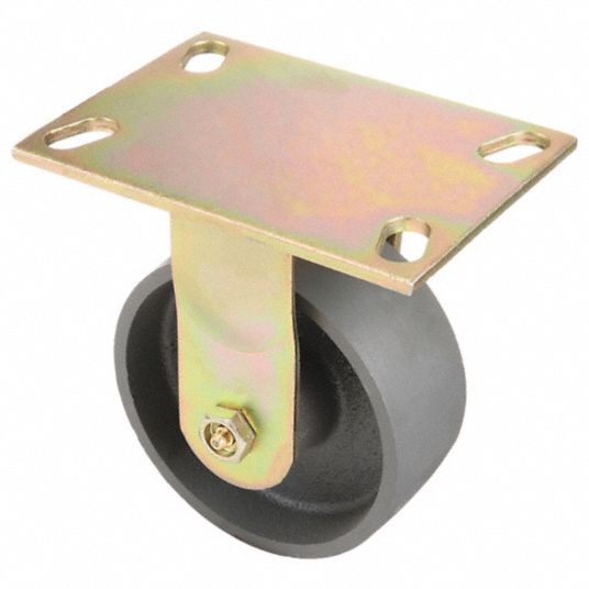 6 in Wheel Dia., 1750 lb, Standard Plate Caster - 1NVU3|1NVU3 - Grainger