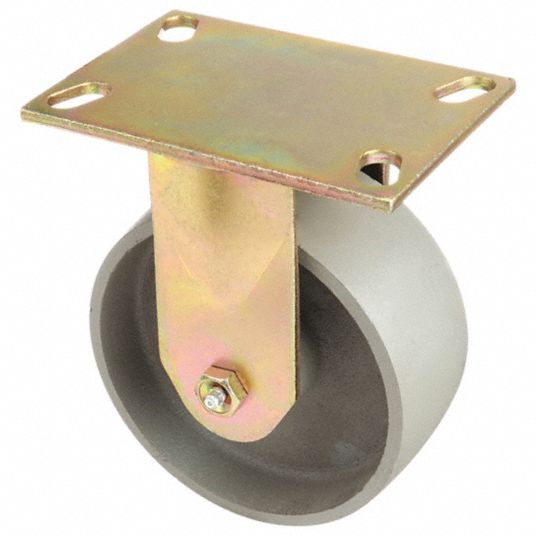 6 in Wheel Dia., 1750 lb, Standard Plate Caster - 1NVZ2|1NVZ2 - Grainger