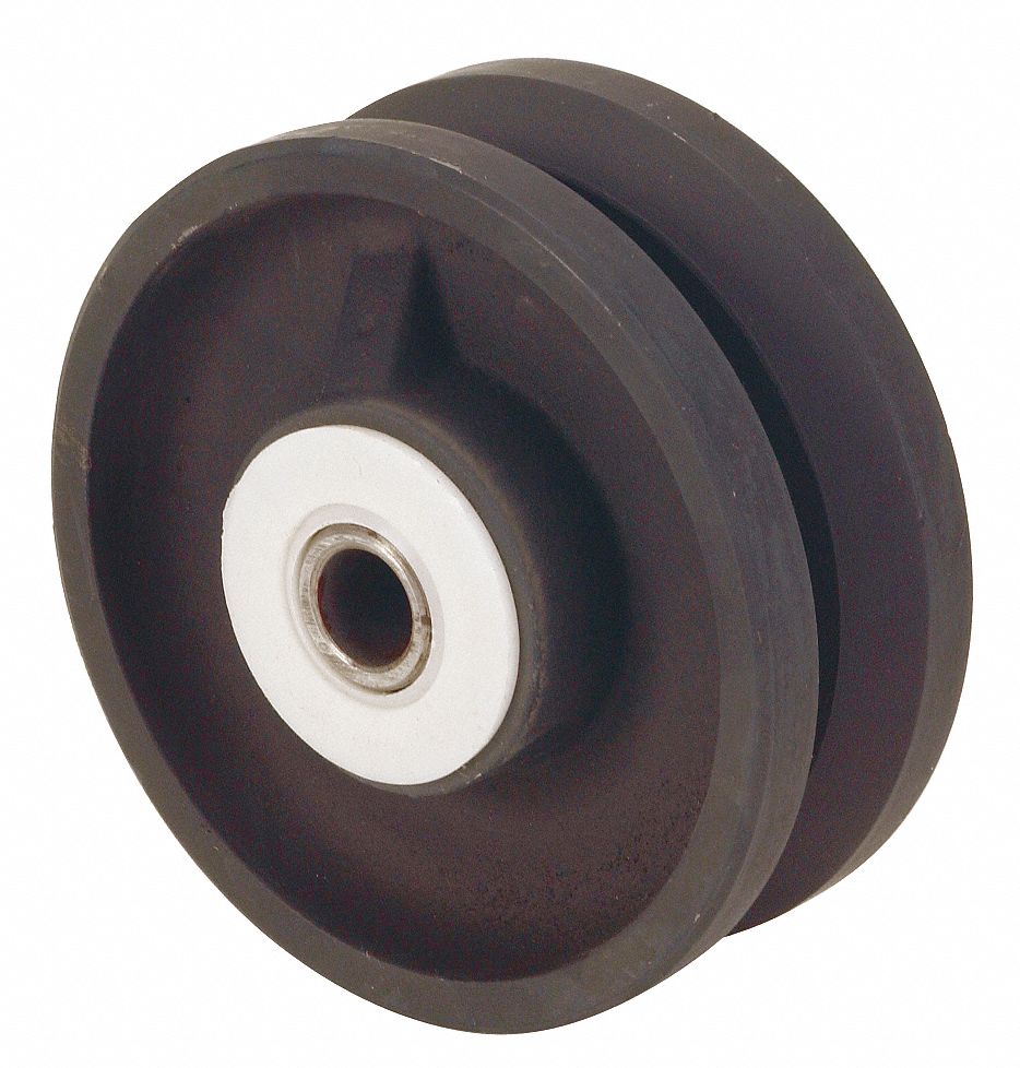GRAINGER APPROVED VGroove Track Wheel, 4 in Wheel Dia., 800 lb Load