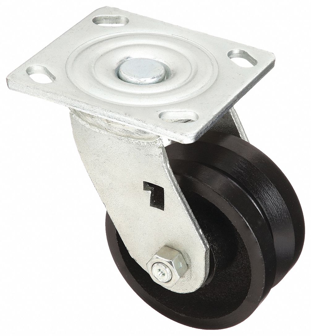 V-GROOVE SWIVEL CASTER,1000 LB.,2IN