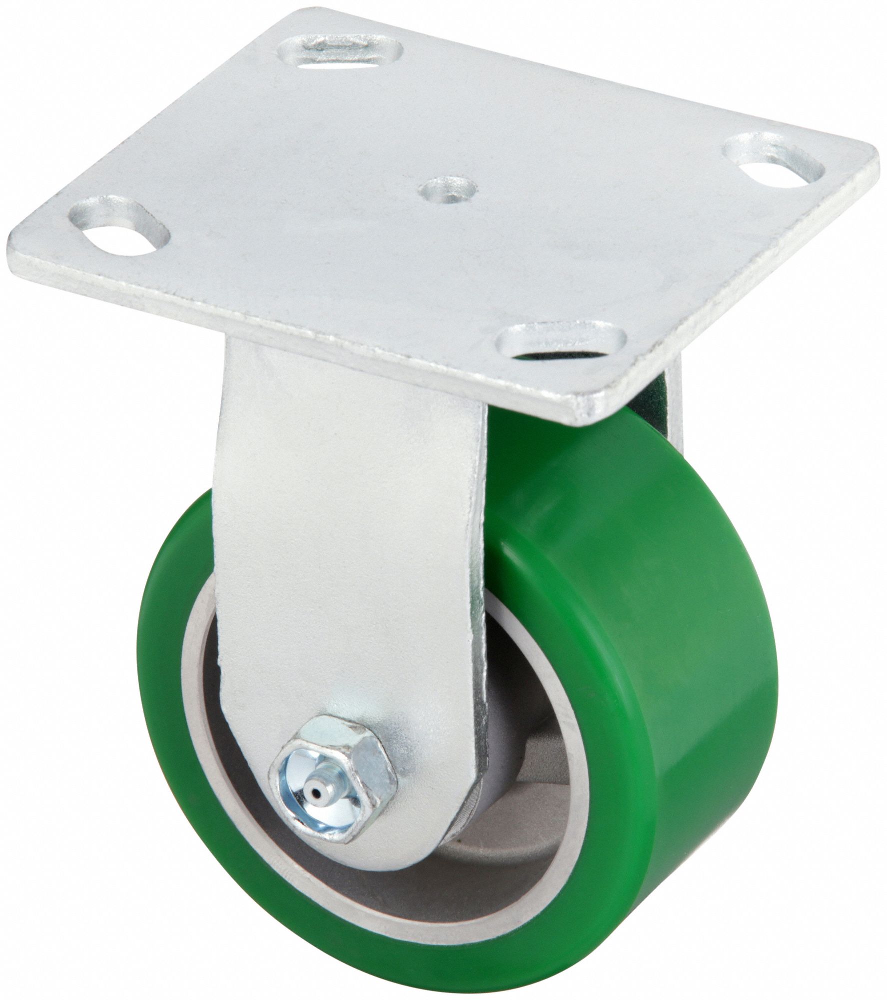 STANDARD PLATE CASTER, 4 IN WHEEL DIAMETER, 700 LB, 5⅝ IN MOUNTING H, RIGID CASTER