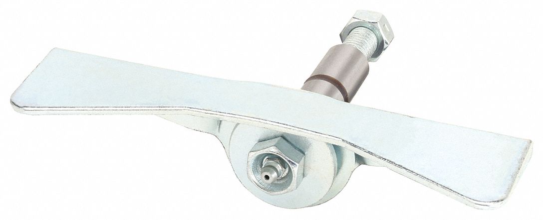 Caster Brake Kit: Side Pedal Brake, No Lock Included, For 2 in Wheel Wd, Steel