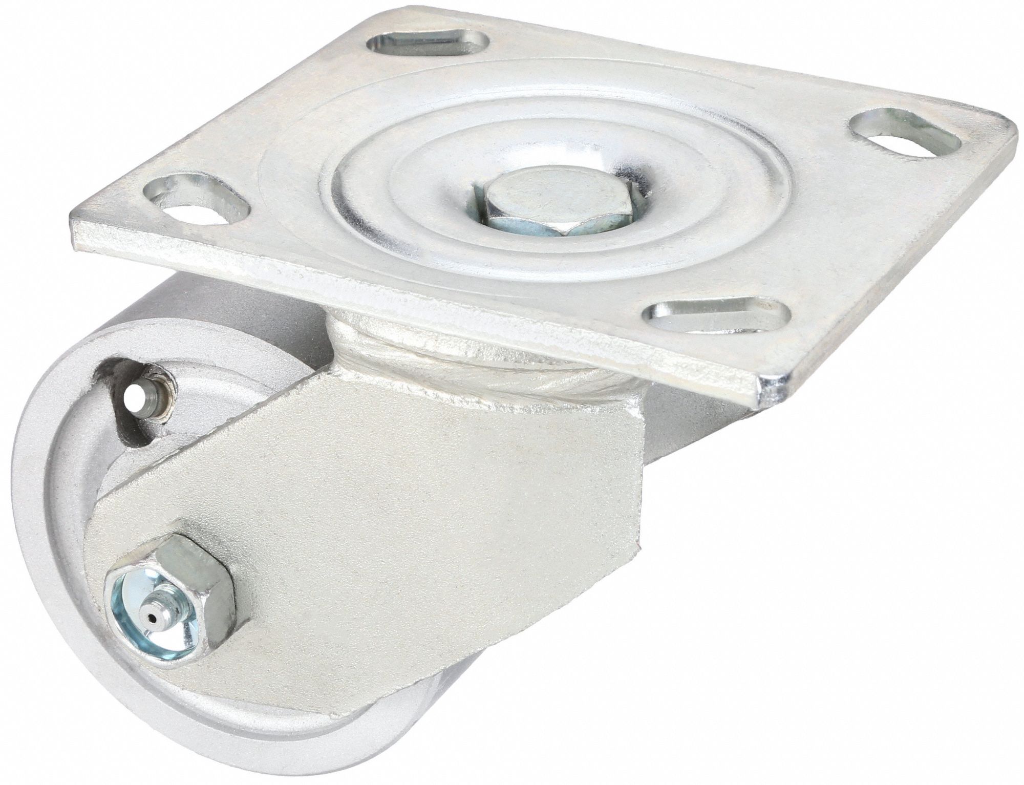 GRAINGER APPROVED Standard Plate Caster, Swivel, Iron, 700 lb, 3 1/4 in