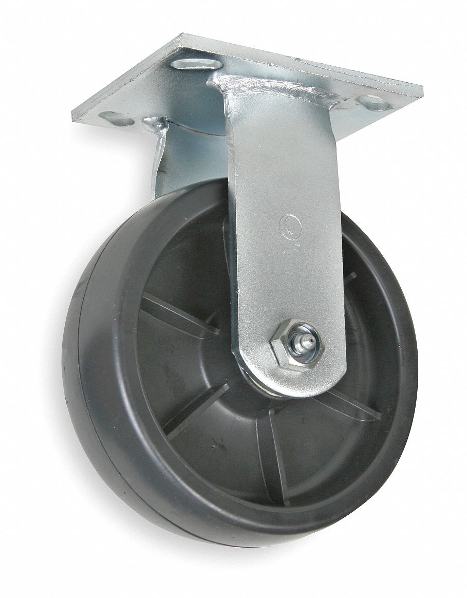 Plate Caster Rigid Nylon 5 5/8 H
