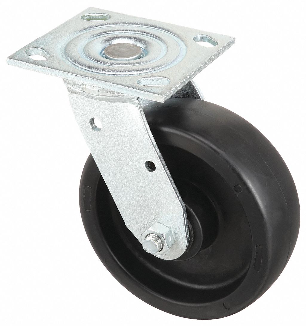 CASTER SWIVEL 6IN 1200LB NYLON