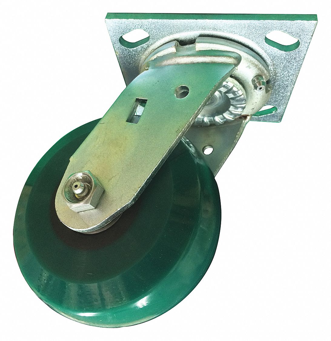 GRAINGER APPROVED Standard Plate Caster, Swivel, Polyurethane, 1000 lb