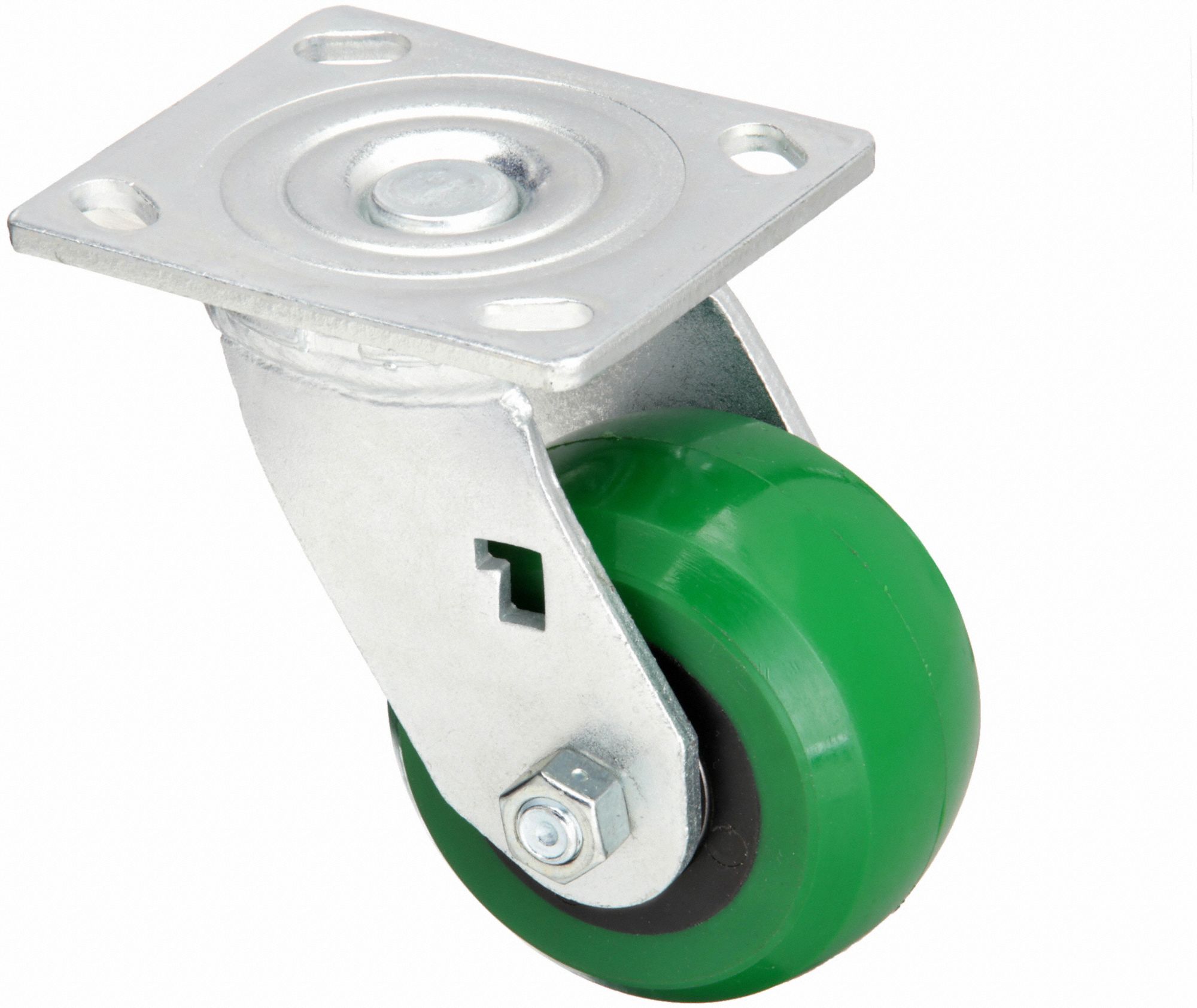 STANDARD PLATE CASTER, 6 IN WHEEL DIAMETER, 1000 LB, 7¼ IN MOUNTING H, SWIVEL CASTER