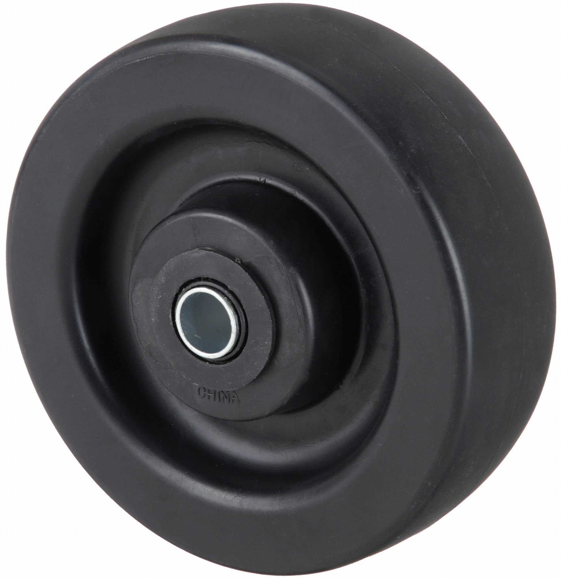 POLYOLEFIN TREAD WHEEL, 6 IN WHEEL DIAMETER, 2 IN WHEEL W, 300 LB LOAD RATING