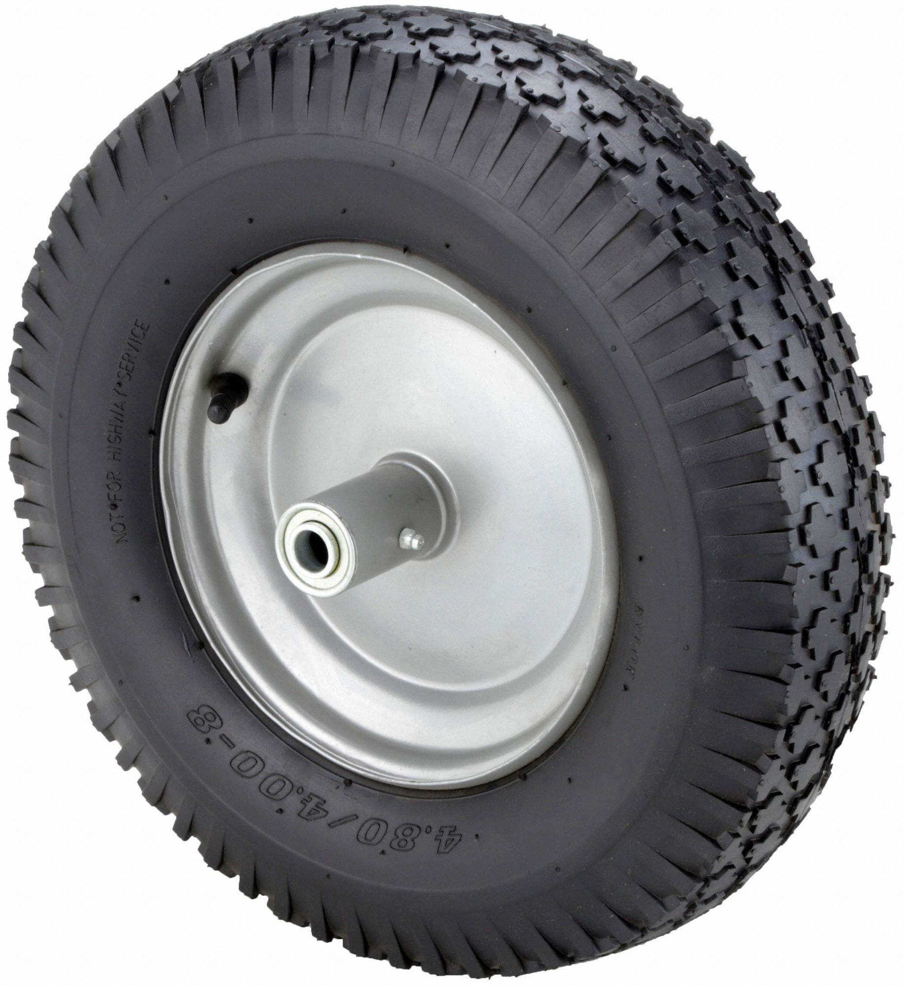 PNEUMATIC WHEEL, 15⅜ IN WHEEL DIAMETER, 3⅜ IN WHEEL W, 670 LB, 6 IN HUB L, STEEL