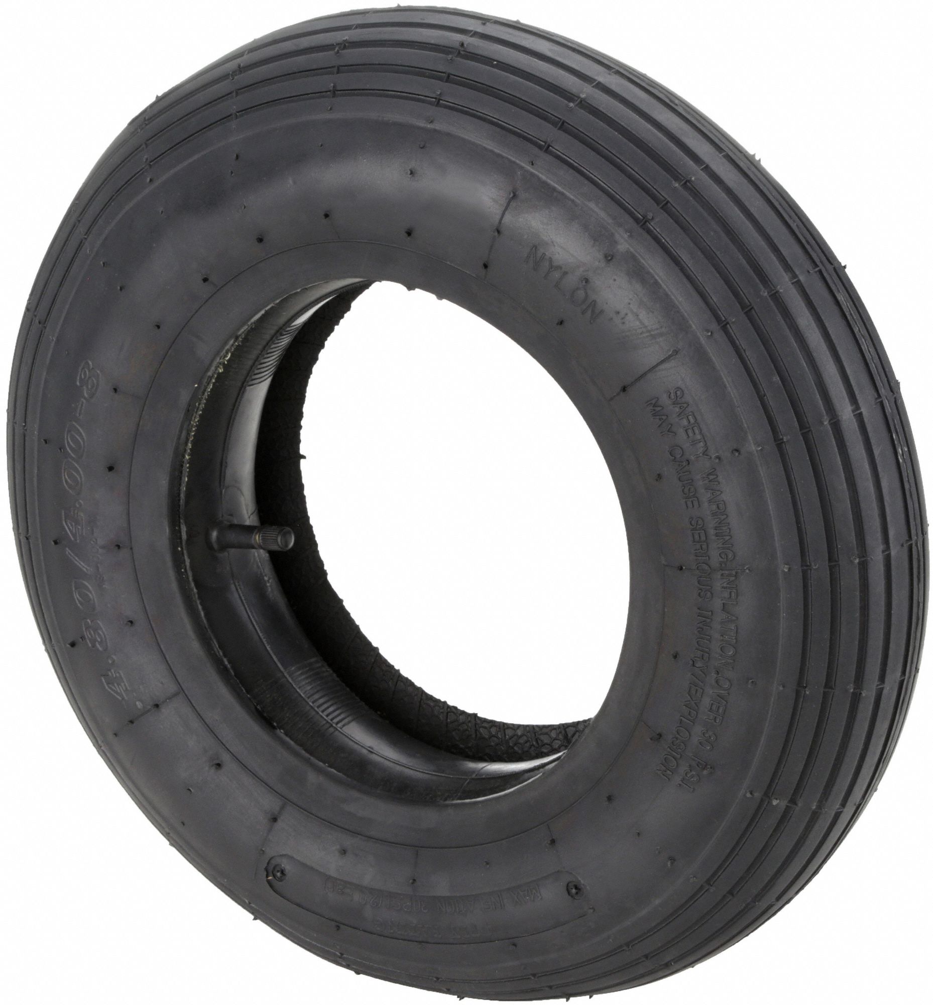 TIRE WITH TUBE,4 PLY,16X4 IN.