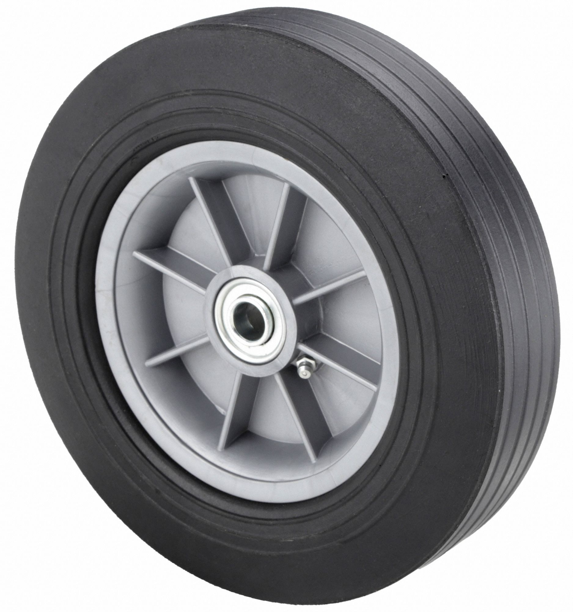 WHEEL SOLID RUBBER 10IN 450LB CAP