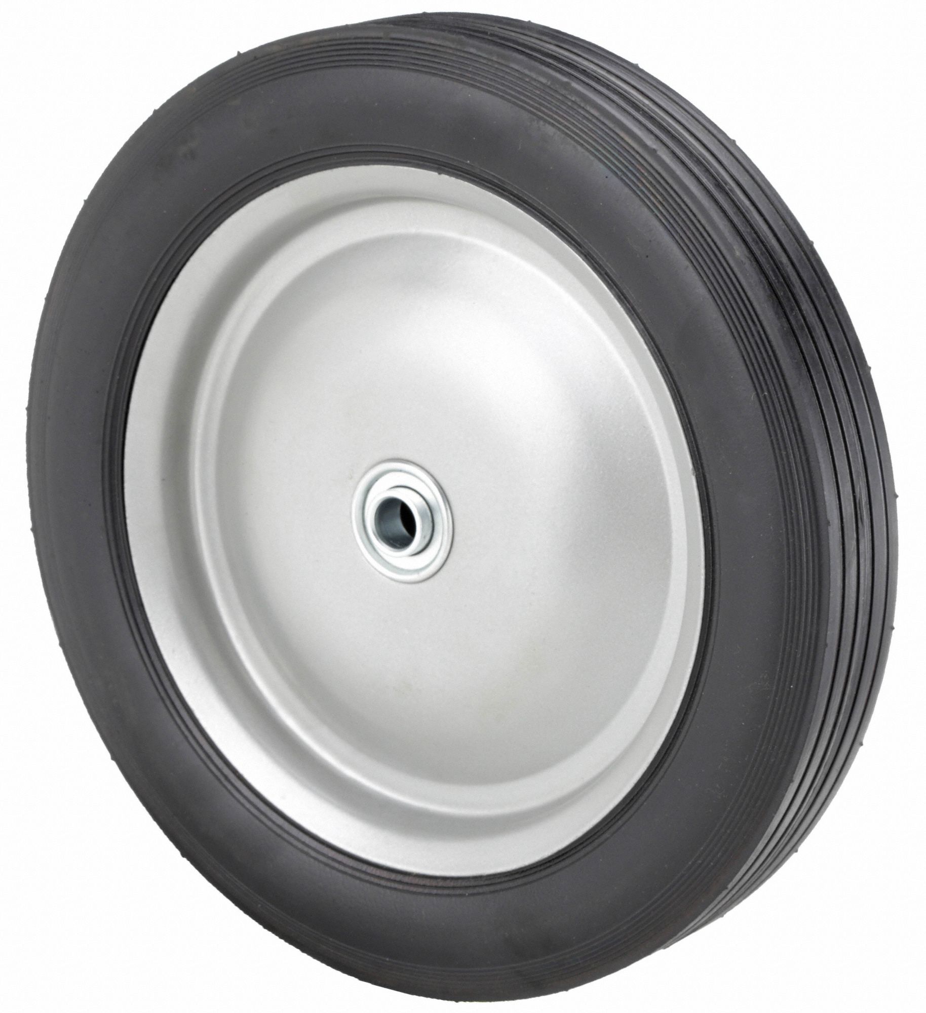 SEMIPNEUMATIC WHEEL, 10 IN WHEEL DIAMETER, 1¾ IN WHEEL W, 80 LB, 1½ IN HUB L