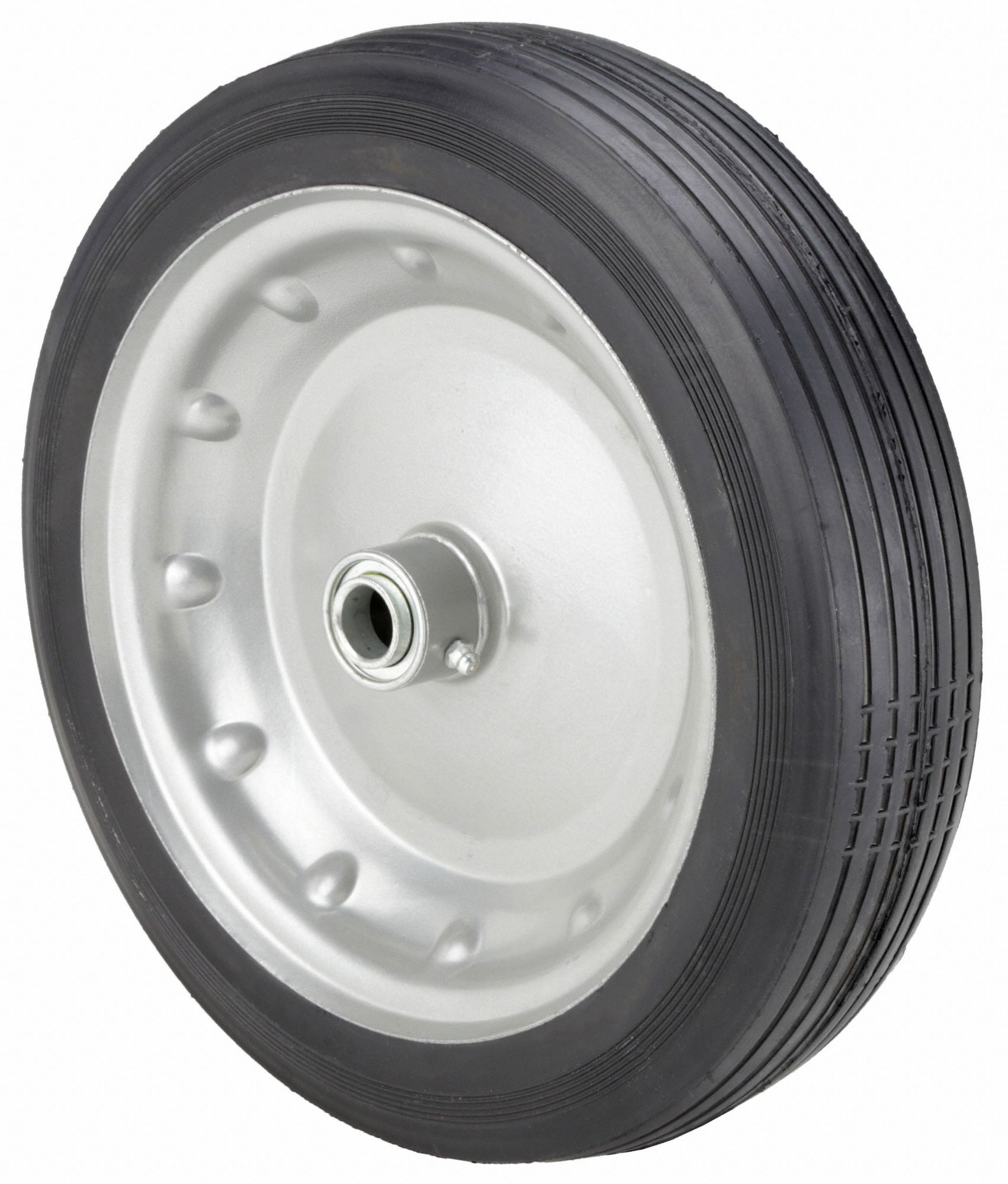 SEMIPNEUMATIC WHEEL, 12 IN WHEEL DIAMETER, 1¾ IN WHEEL W, 90 LB, 1½ IN HUB L