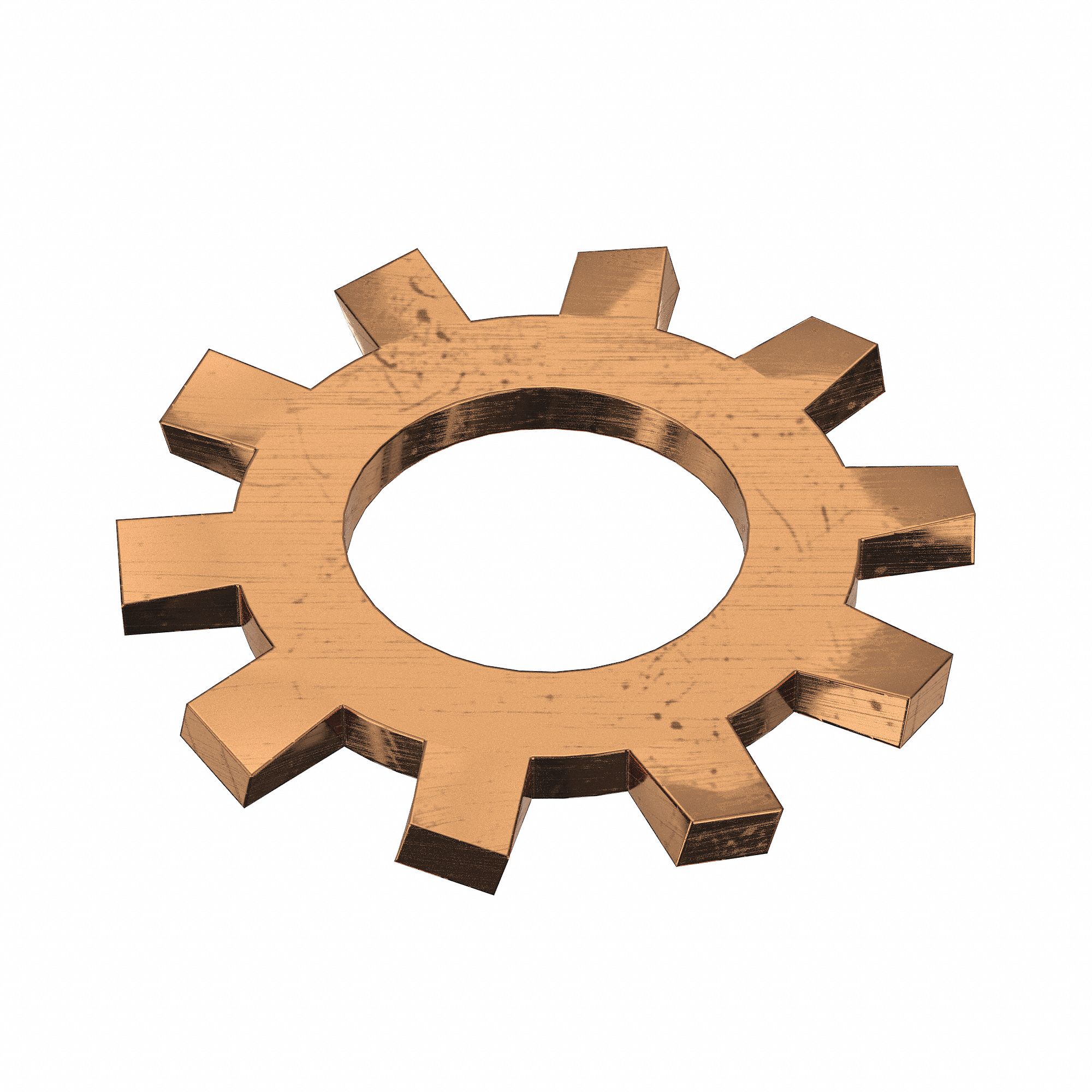 External Tooth Lock Washer: Bronze, #4 Screw Sz, 1/8 in Max. Inside Dia, 1/64 in Max Thick, 100 PK