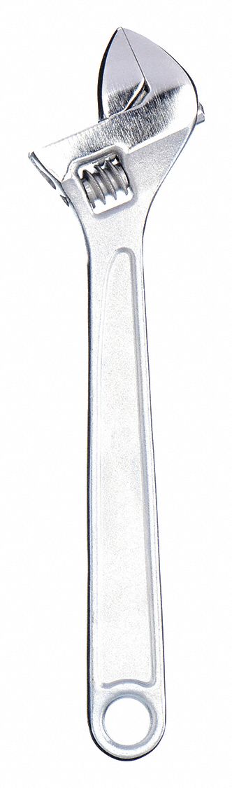 ADJ. WRENCH,18",2-1/16" CAP.,CHROME