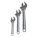 ADJUSTABLE WRENCH SET, ALLOY STEEL, CHROME, ¾ IN/1 IN/1⅛ IN JAW CAPACITY, PLAIN GRIP