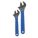 ADJUSTABLE WRENCH SET, ALLOY STEEL, CHROME, 1 IN/1⅛ IN JAW CAPACITY, CUSHION GRIP GRIP