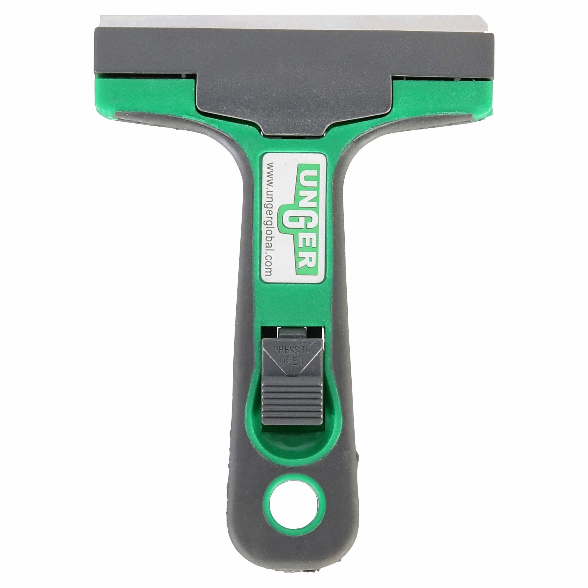 Scraper: Bld. Mat. Carbon Steel, Hdl. Mat. Rubber, Stiff, 5 in Overall Lg