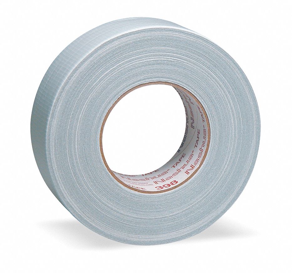DUCT TAPE, 398, STANDARD DUTY, 1⅞ IN X 60 YARD, WHITE, 11 MIL THICK