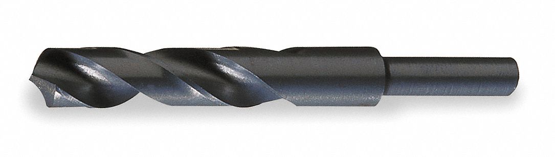 Black Oxide 27/32 CLE-LINE Reduced Shank Drill Bit High Speed Steel 118° 